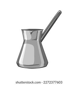 turkish cezve coffee cartoon. turkish cezve coffee sign. isolated symbol vector illustration