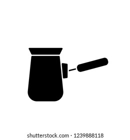 turkish cezve icon vector glyph style. coffee icon vector