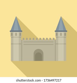 Turkish citadel icon. Flat illustration of turkish citadel vector icon for web design
