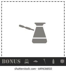 Turkish Coffee icon flat. Simple vector symbol and bonus icon