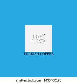 turkish coffee icon sign signifier vector