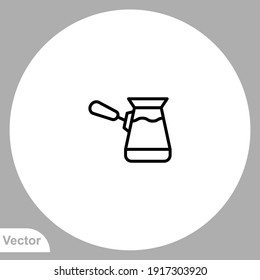 Turkish coffee icon sign vector. Symbol, logo illustration for web and mobile.