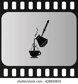Turkish coffee illustration. Cup icon.