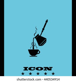 Turkish coffee illustration. Cup icon.