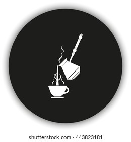 Turkish coffee illustration. Cup icon.