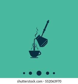 Turkish coffee illustration. Cup icon.