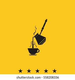 Turkish coffee illustration. Cup icon.