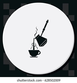 Turkish coffee illustration. Cup icon.