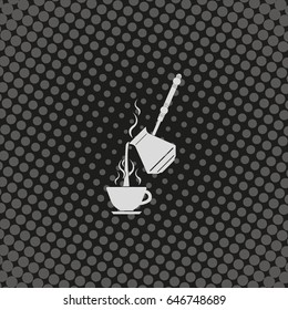 Turkish coffee illustration. Cup icon.