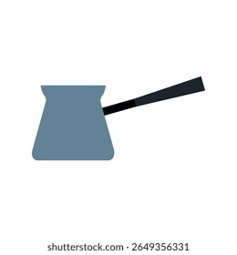 Chaleira de café turca sobre fundo branco. Ilustração de vetor plano. Desenho para têxteis, cartazes, etiquetas.