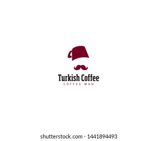 Turkish coffee man logo design coffee man 