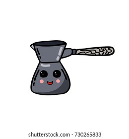 turkish coffee pot doodle icon