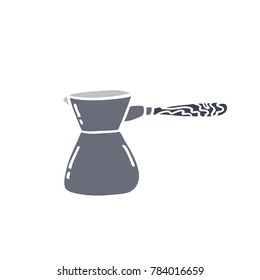 turkish coffee pot doodle icon