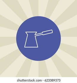 turkish coffee pot icon. sign design. background