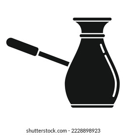Turkish coffee pot icon simple vector. Espresso drink. Shop machine