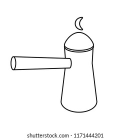turkish coffee pot icon, Vector illustration