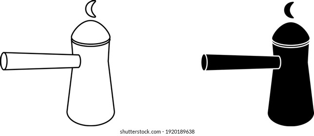 turkish coffee pot icon, Vector illustration