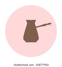 Turkish coffee pot icon vector