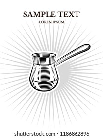 turkish coffee pot vector design of banner