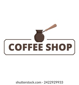 Turkish coffee shop icon cartoon vector. City bar. Street cafeteria