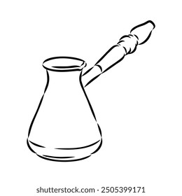 Turkish Coffee, coffee, sketch of coffee beans, vector