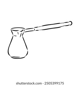 Turkish Coffee, coffee, sketch of coffee beans, vector