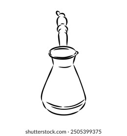 Turkish Coffee, coffee, sketch of coffee beans, vector