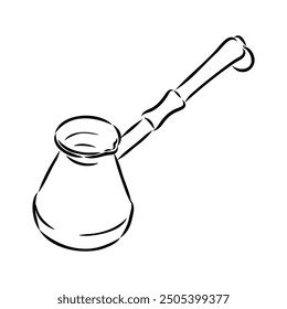 Turkish Coffee, coffee, sketch of coffee beans, vector