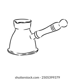 Turkish Coffee, coffee, sketch of coffee beans, vector
