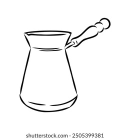 Turkish Coffee, coffee, sketch of coffee beans, vector
