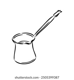 Turkish Coffee, coffee, sketch of coffee beans, vector