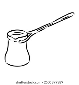 Turkish Coffee, coffee, sketch of coffee beans, vector