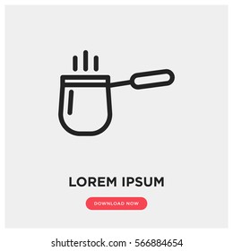 Turkish coffee vector icon