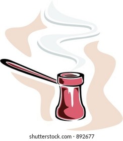 Cafetería turca.Ilustración vectorial