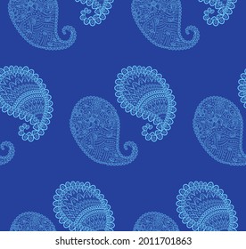 Türkisches Gurkenmuster im klassischen Stil. Traditionelles Motiv. Abstrakte Retro-Textur. Vintage-Druck