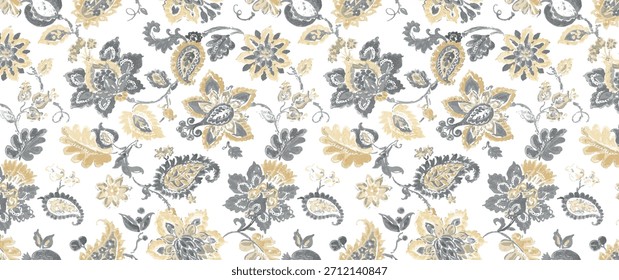 Patrón sin fisuras decorativo turco. Antiguas Ilustración de motivo colorido islámico en tema moderno. Obra de arte popular tradicional. Muro rococó. Diseño de motivo exótico dibujado a mano,