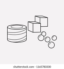 Turkish delight icon line element. Vector illustration of turkish delight icon line isolated on clean background for your web mobile app logo design.
