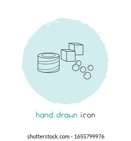 Elemento de línea de icono de deleite turco. Imagen vectorial de la línea de icono de delicia turca aislada en fondo limpio para el diseño del logotipo de la aplicación móvil web.