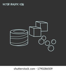 Elemento de línea de icono de la delicia turca. Ilustración vectorial de la línea de iconos de la delicia turca aislada en fondo limpio para el diseño del logo de tu aplicación móvil web.
