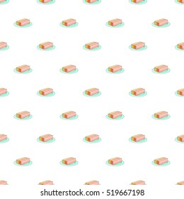 Turkish delight pattern. Cartoon illustration of turkish delight vector pattern for web