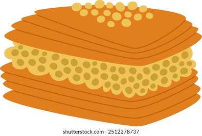 Ilustração de vetor de doces de delícia turca