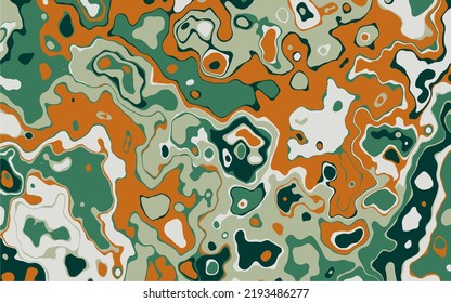 Turkish Ebru style wave squeezing on the water with colors. Stylish combination of luxury. Contemporary art marble liquid texture.