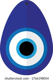 Turkish evil eye symbol - The Nazar Boncuk charm symbol in hand/drawn style - vector evil bead icon illustration
