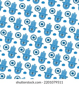 
Turkish eye pattern. Colorful seamless pattern vector. Decorative wallpaper, good for printing.