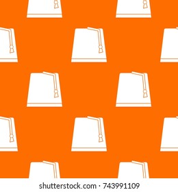 Turkish fez pattern repeat seamless in orange color for any design. Vector geometric illustration