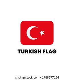 Türkische Flagge für Design-Vorlage