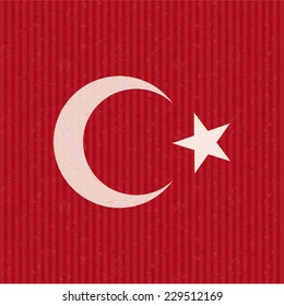 Turkish flag grunge