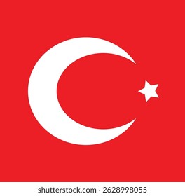 Bandeira turca. Bandeira oficial de alta qualidade do Estado turco. Pode ser usado como banner, cartaz, postagem de mídia social e elemento de design.