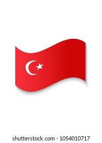 Turkish flag isolated