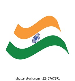 Turkish flag on white background. Vector illustration.